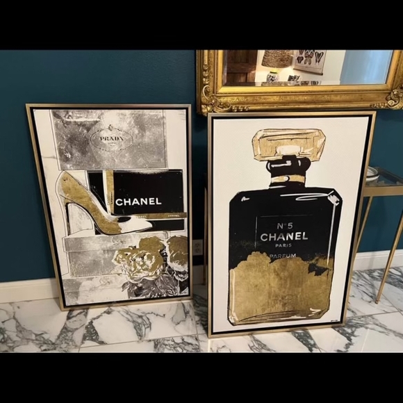 Oliver Gal Gold and Black Chanel Wall Art - Picture 1 of 5